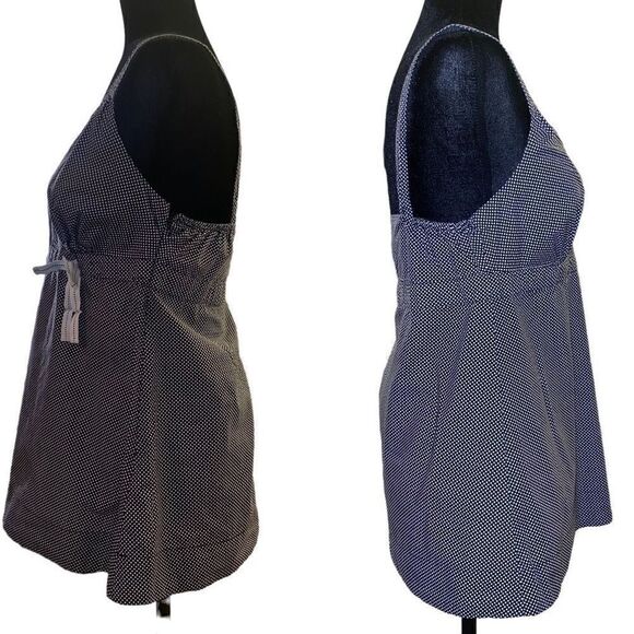 Tommy Hilfiger Black with White Polkadots Babydoll Style Halter Top Sz 10 - Picture 3 of 11